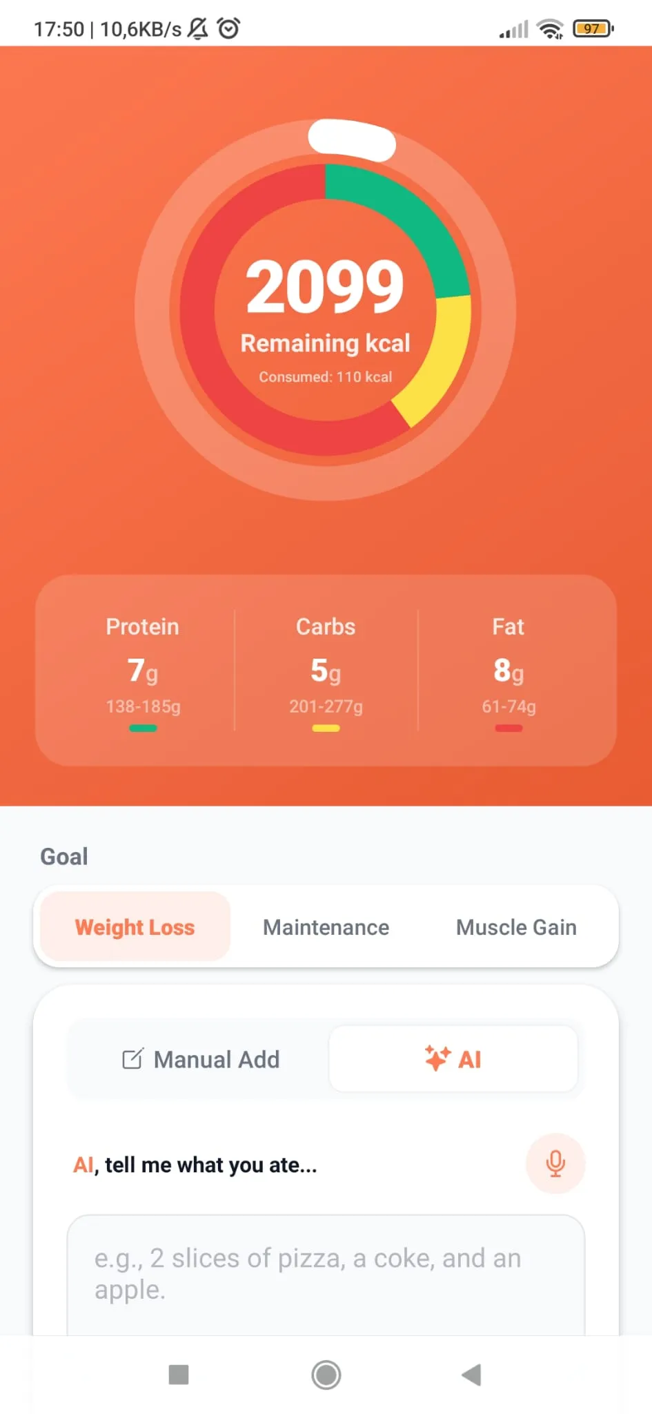 AI Nutrition Tracking