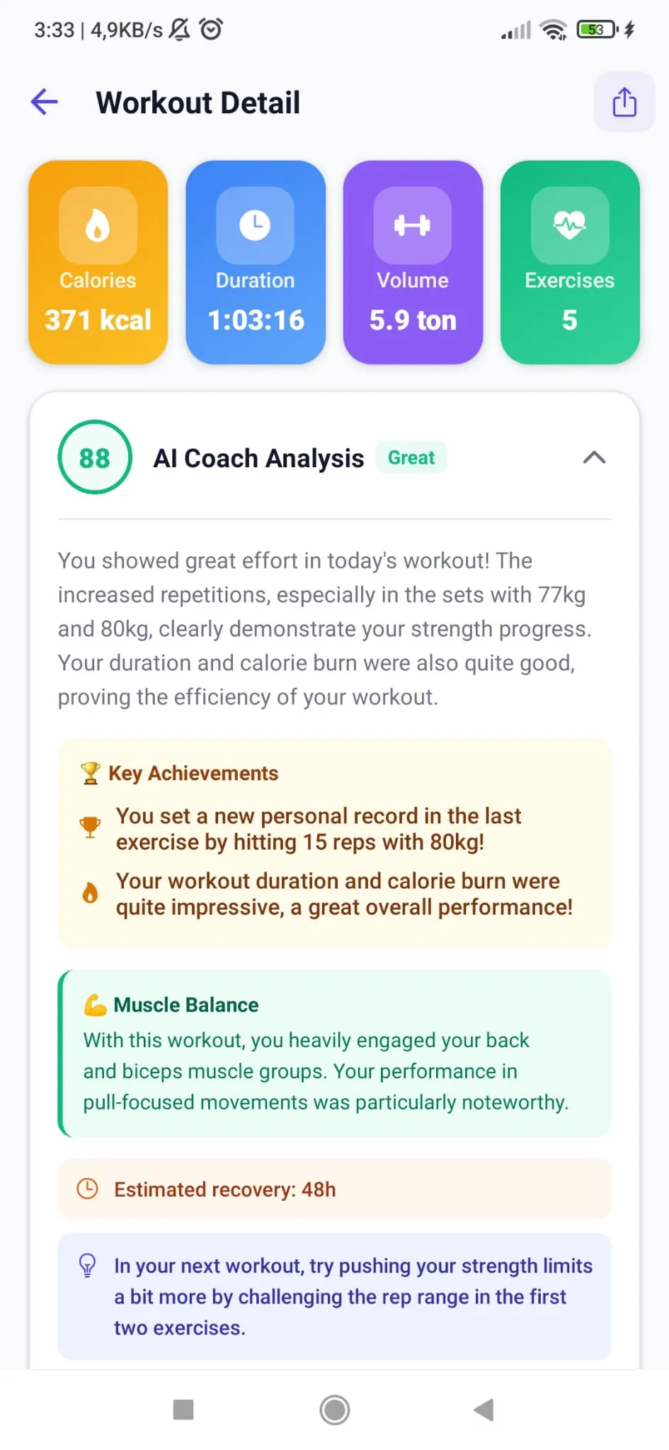 AI Coach Analysis